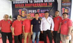 Di acara Ultah ke 10 tahun Buser Bhayangkara 74 menggelar kegiatan temu kangen bersama para wartawan yang hadir dari berbagai biro Kabupaten,