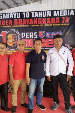 Di acara Ultah ke 10 tahun Buser Bhayangkara 74 menggelar kegiatan temu kangen bersama para wartawan yang hadir dari berbagai biro Kabupaten,